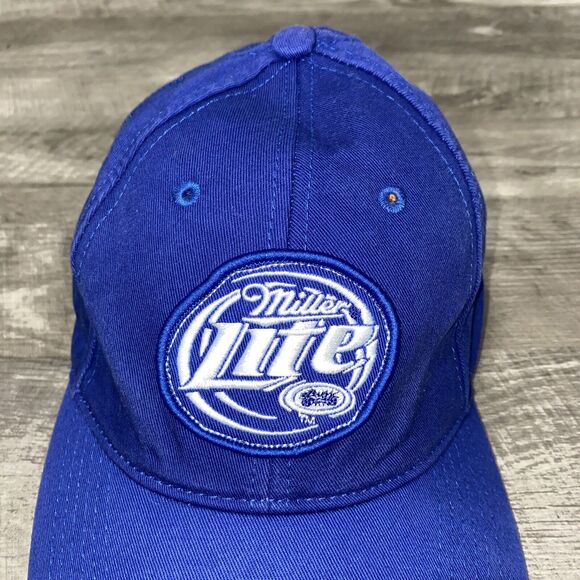 Official Miller Lite Blue Adjustable Strapback Hat Baseball Cap - Picture 3 of 11